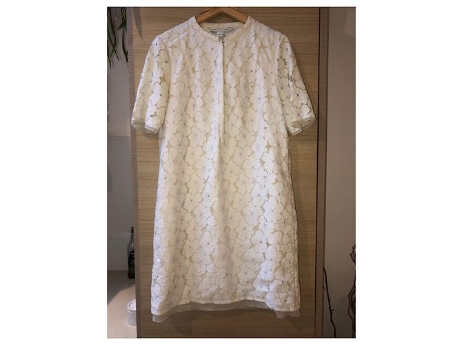 Diane Von Furstenberg Vestido recto de encaje Warner de DvF Blanco Crudo - vista 11