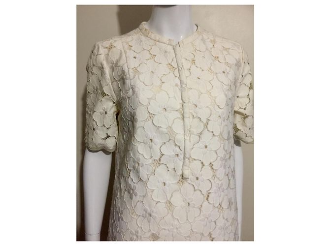 Diane Von Furstenberg Vestido recto de encaje Warner de DvF Blanco Crudo - vista 2