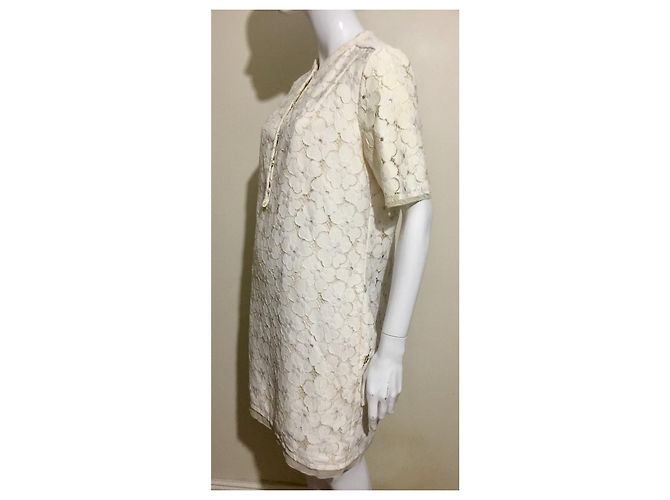 Diane Von Furstenberg Vestido recto de encaje Warner de DvF Blanco Crudo - vista 3
