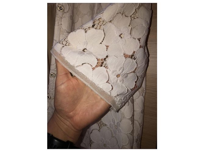 Diane Von Furstenberg Vestido recto de encaje Warner de DvF Blanco Crudo - vista 5