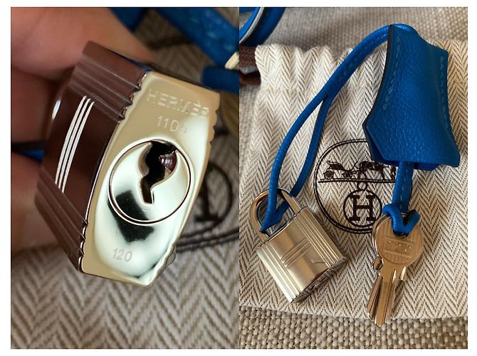 Hermès cassetta degli attrezzi 20 Hardware in palladio blu Hydra Evercolor - vista 9