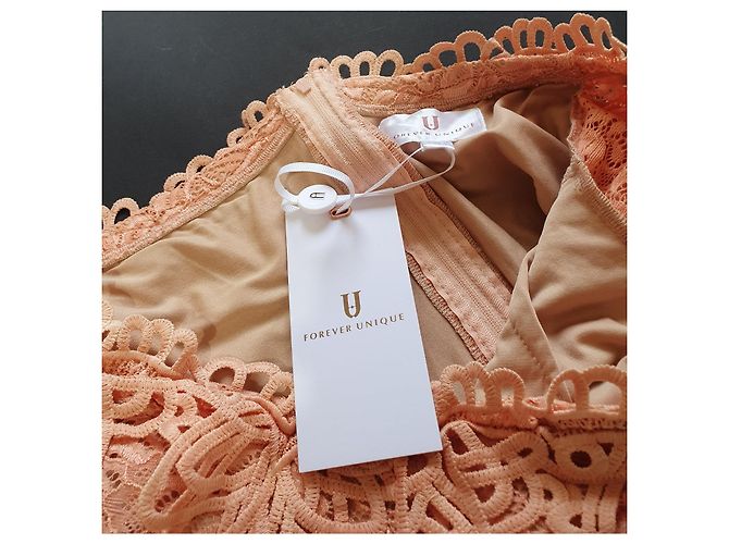 Autre Marque Top corto Forever Unique Corallo Viscosa Arancione - vista 5