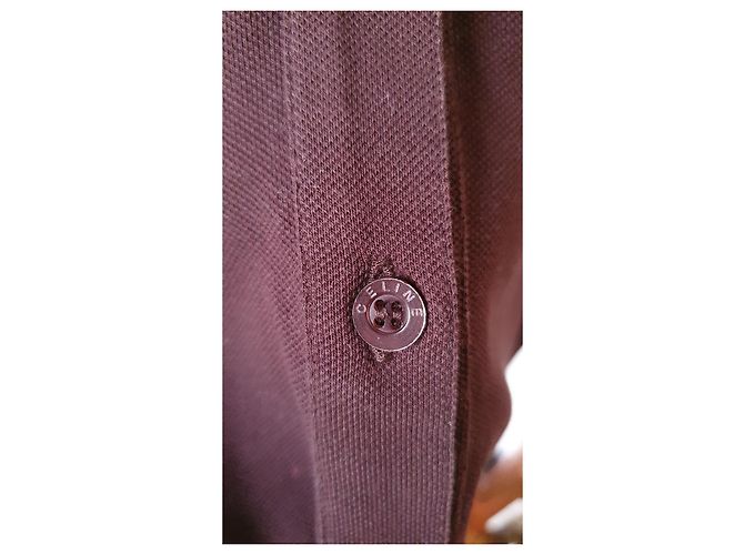 Polo de piqué de algodón marrón de Maison Céline Marrón oscuro - vista 5