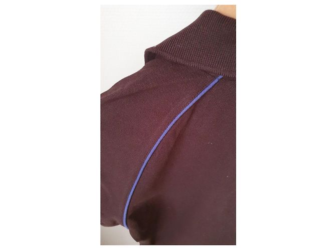 Polo de piqué de algodón marrón de Maison Céline Marrón oscuro - vista 6