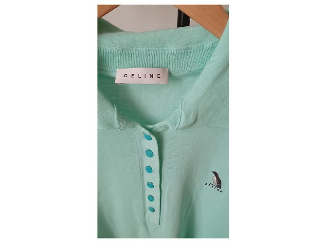 Polo turquesa sin mangas de Maison Céline - vista 2
