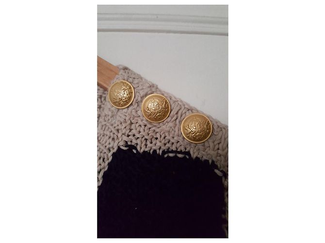 Pull Sézane rayures marinière modèle Lamberto Beige Bleu Marine - vue 7
