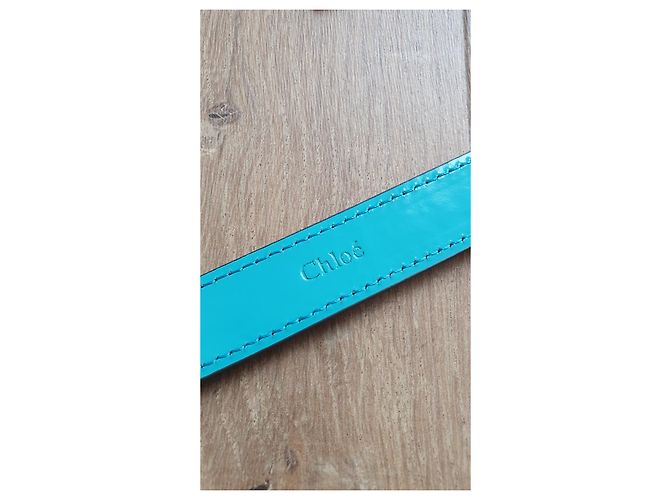 Cintura sottile in vernice Chloé Turchese - vista 5