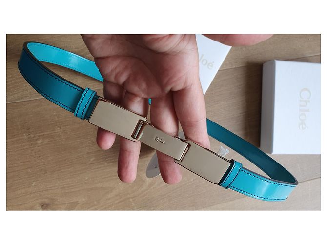 Cintura sottile in vernice Chloé Turchese - vista 6