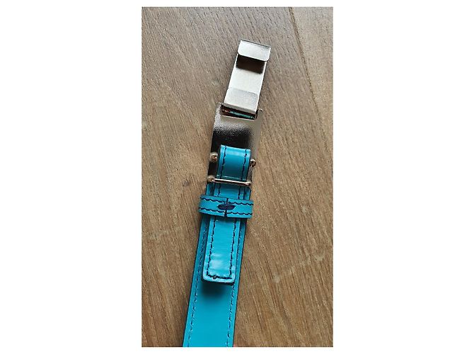 Cintura sottile in vernice Chloé Turchese - vista 9