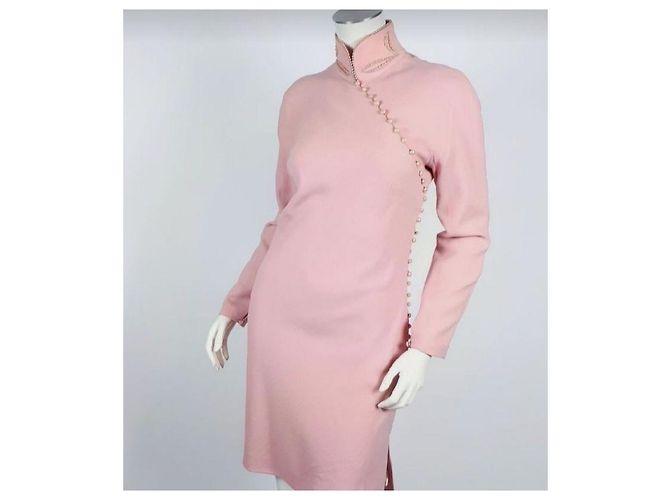 Vestido Christian Dior de seda rosa estilo Qipao - vista 2