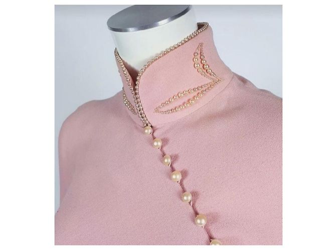Vestido Christian Dior de seda rosa estilo Qipao - vista 3
