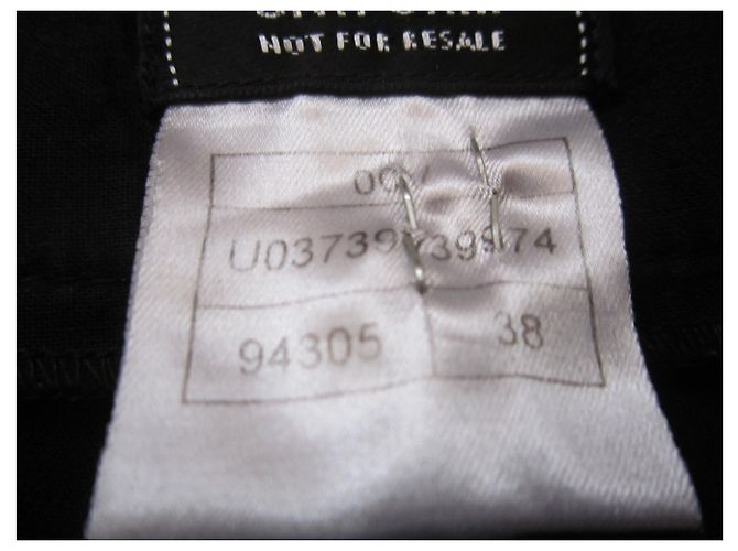 schöne Damenhose T 38 Chanel Uniform Schwarz - Ansicht 4