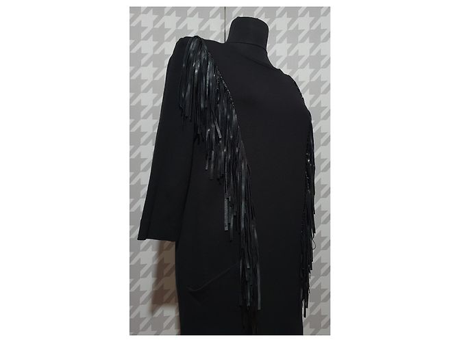 Autre Marque Ana Alcazar Fransenkleid schwarz - Ansicht 2