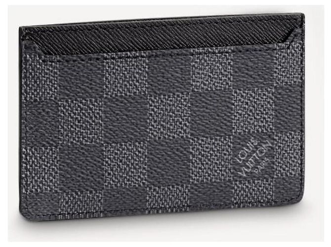 Portacarte Louis Vuitton LV grigio e nero - vista 2