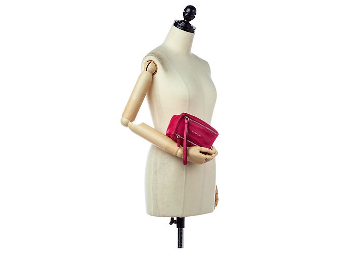 Givenchy Mini pochette in pelle rosa Pandora - vista 6