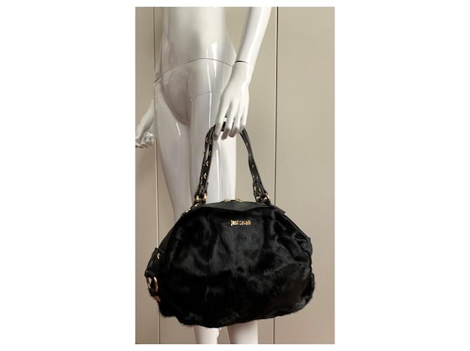 Just Cavalli Schwarze Ledertasche - Ansicht 12
