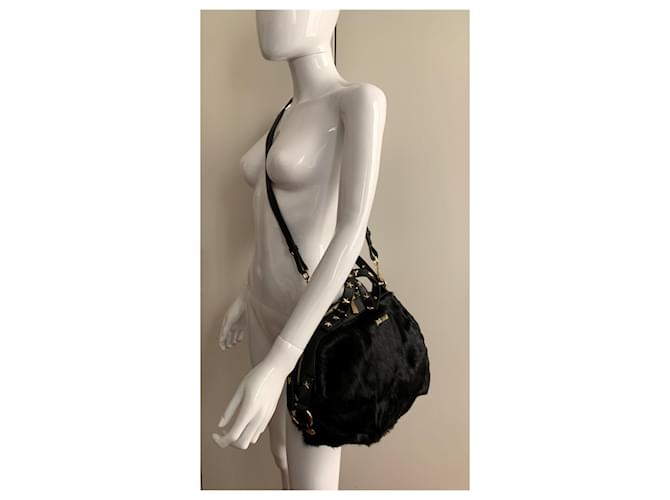 Just Cavalli Schwarze Ledertasche - Ansicht 15