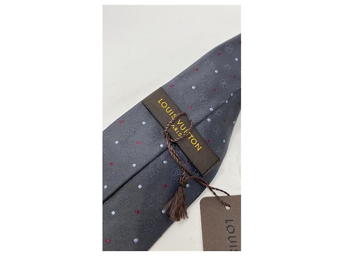 Louis Vuitton Silk Tie Grey - view 3