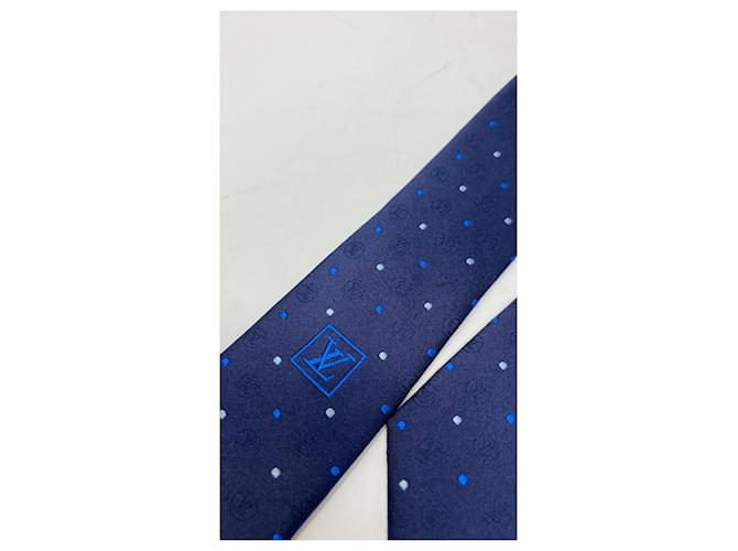 Louis Vuitton silk tie Blue - view 4