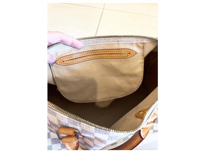 Speedy Louis Vuitton Louis vuitto bandouliere 35 Damier Azur Bianco - vista 10