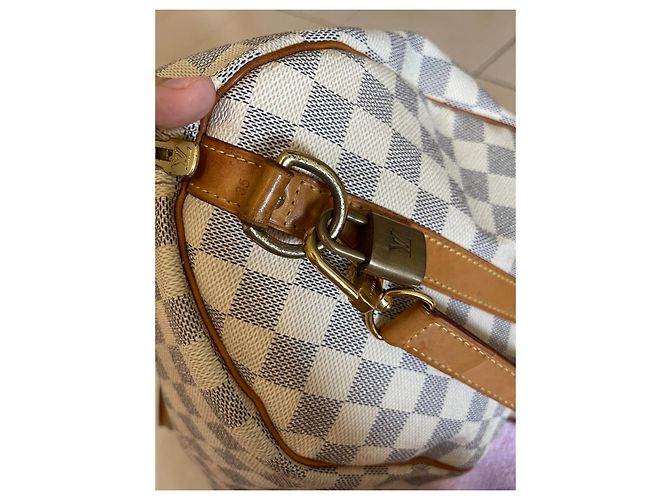 Speedy Louis Vuitton Louis vuitto bandouliere 35 Damier Azur Bianco - vista 15