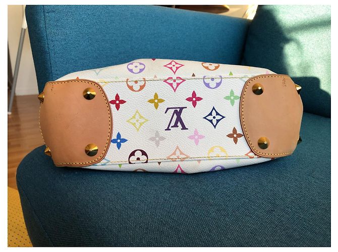 Borsa Louis Vuitton Judy Monogram Canvas Bianca Bianco - vista 3