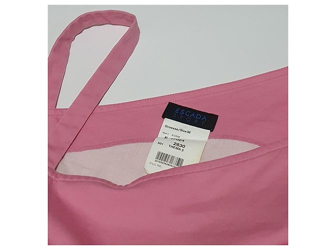 Escada Kleid Rosa Weiß Baumwolle Pink - vista 5