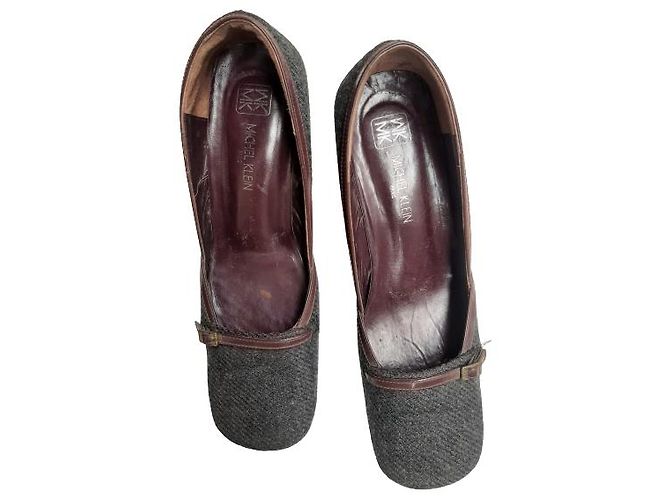 (Gebraucht) Authentische Michel Klein Damenschuhe Rot Grau - Ansicht 2