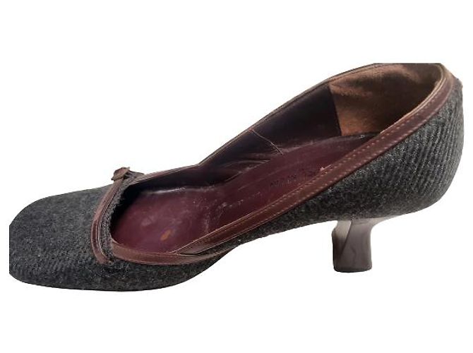(Gebraucht) Authentische Michel Klein Damenschuhe Rot Grau - Ansicht 8