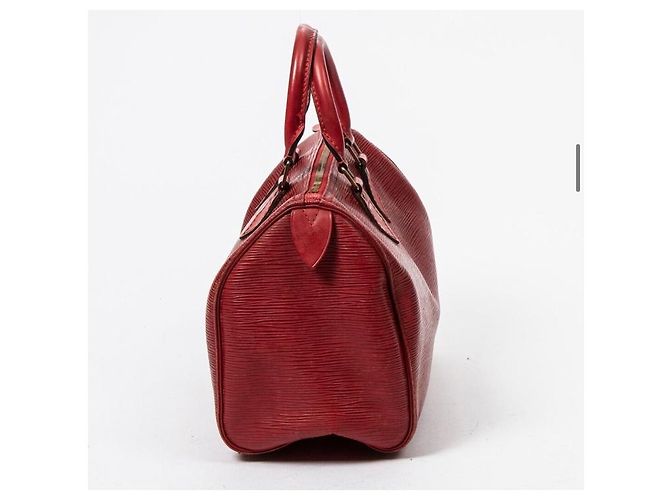Louis Vuitton Speedy 25 in pelle Epi rossa Rosso - vista 3