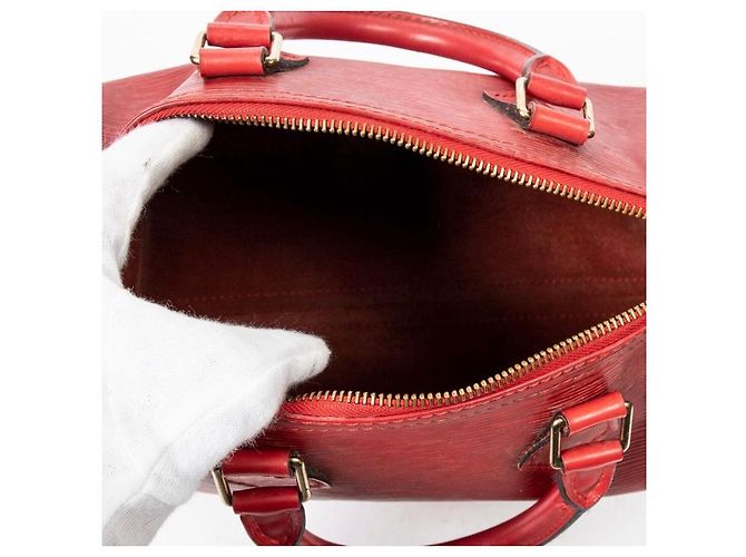 Louis Vuitton Speedy 25 in pelle Epi rossa Rosso - vista 6