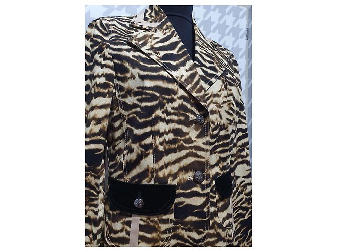 Blazer Laurèl con Estampado Animal Algodón Multicolor - vista 2