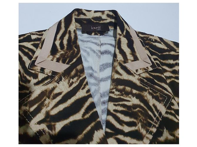 Blazer Laurèl con Estampado Animal Algodón Multicolor - vista 4