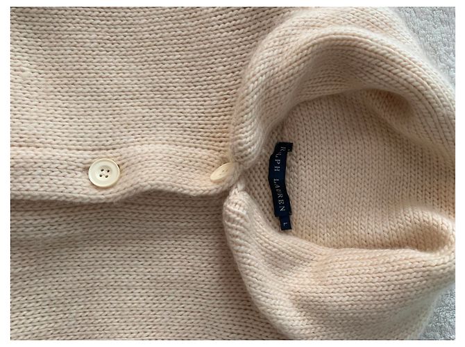 Ralph Lauren Strickjacke aus Wolle und Kaschmir beige - Ansicht 3