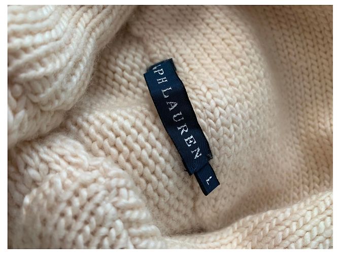 Ralph Lauren Strickjacke aus Wolle und Kaschmir beige - Ansicht 4
