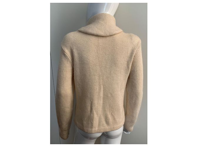 Ralph Lauren Strickjacke aus Wolle und Kaschmir beige - Ansicht 8