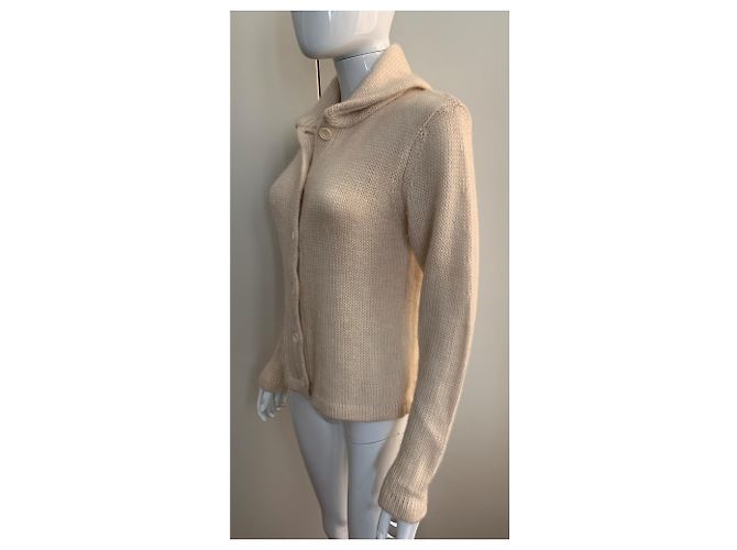 Ralph Lauren Strickjacke aus Wolle und Kaschmir beige - Ansicht 9