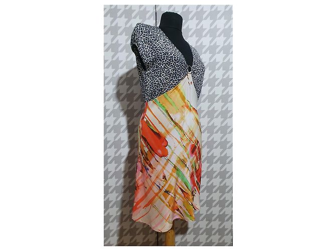 Abito Marc Cain Multicolore con Stampa Leopardata in Seta - vista 3