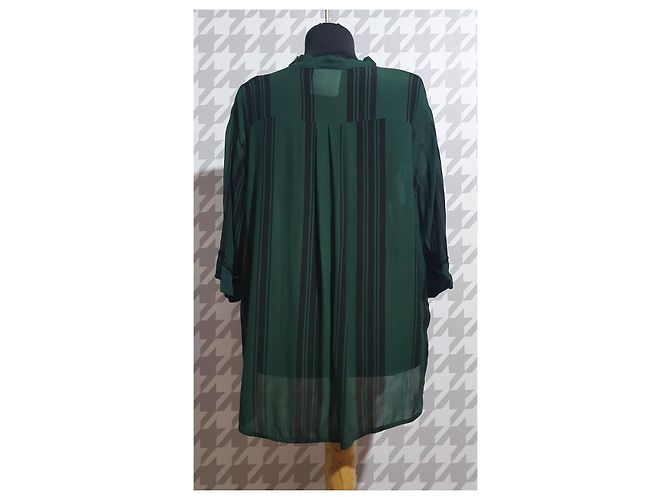 Baum und Pferdgarten Grüne Seiden Bluse Viscose Schwarz - Ansicht 3