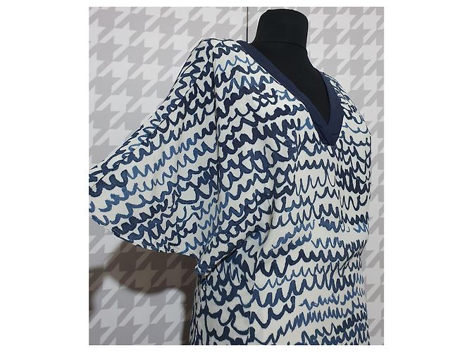 Autre Marque AIRFIELD Kleid Blau Mehrfarbig Viskose - Ansicht 2
