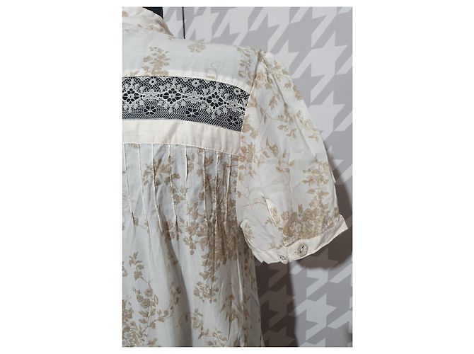 Noa Noa Hemdblusenkleid aus Baumwolle Weiß Bunt Mehrfarben - Ansicht 3