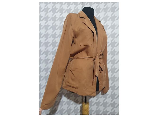 Blazer Bruuns Bazaar Marrón de Tencel Talla 36 Castaño - vista 2