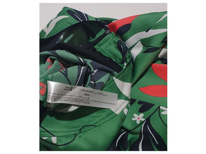 Calça Twin Set Verde de Algodão e Viscose Multicor - vista 2