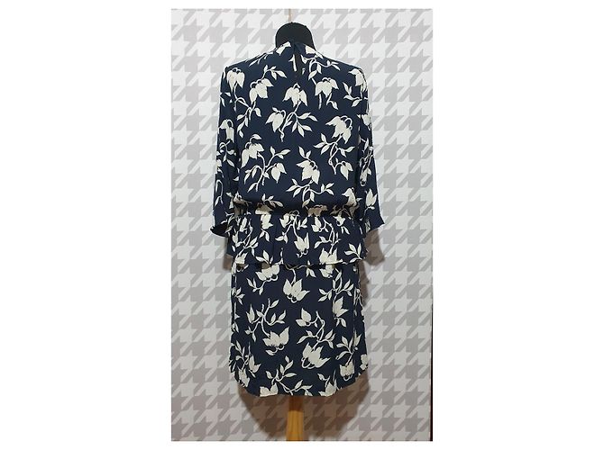 Ganni Maxwell Crepe Kleid blau Viscose - Ansicht 3