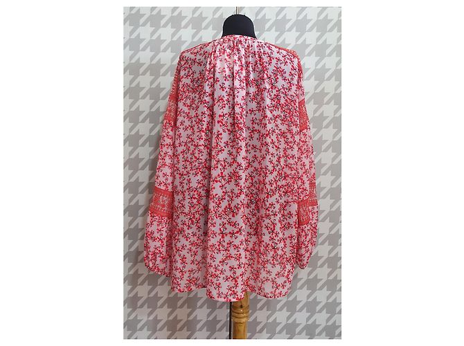 Laurèl Oversize Bluse Floral Rot Rosa Pink - Ansicht 4