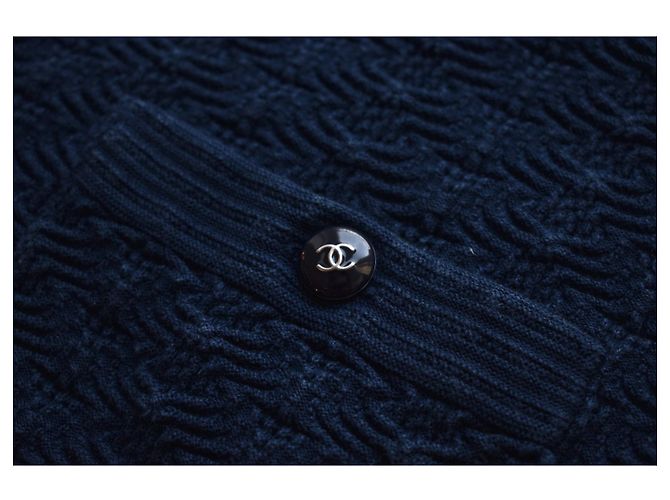 Chanel Kleid Paris Dubai Marineblau Dunkelblau - Ansicht 12