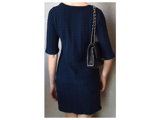 Chanel Kleid Paris Dubai Marineblau Dunkelblau - Ansicht 3