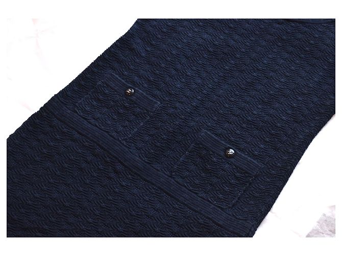 Chanel Kleid Paris Dubai Marineblau Dunkelblau - Ansicht 5