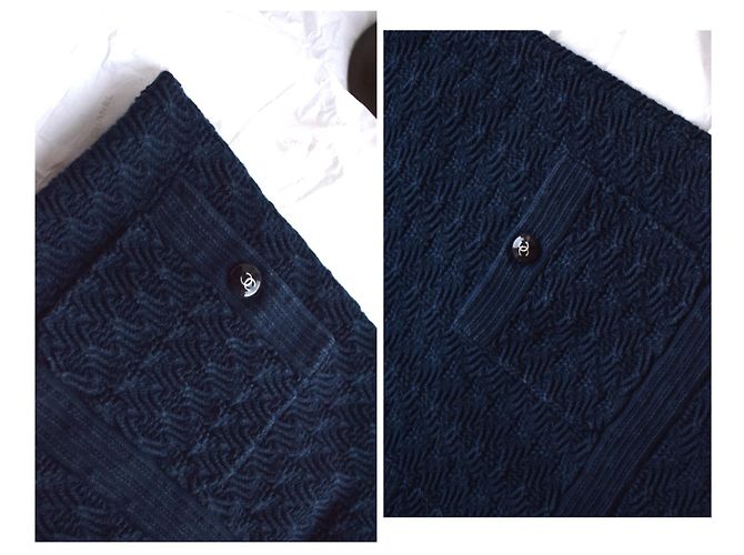 Chanel Kleid Paris Dubai Marineblau Dunkelblau - Ansicht 8