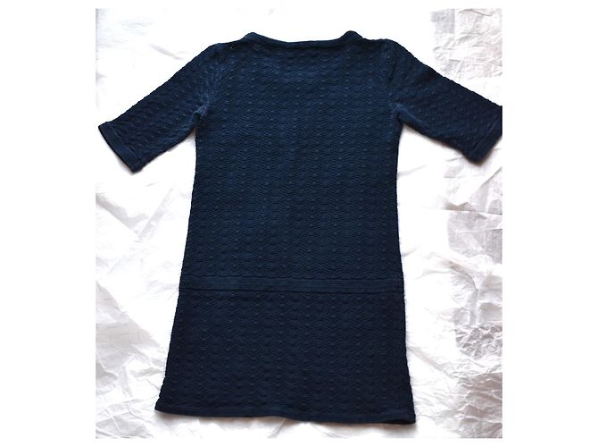 Chanel Kleid Paris Dubai Marineblau Dunkelblau - Ansicht 9